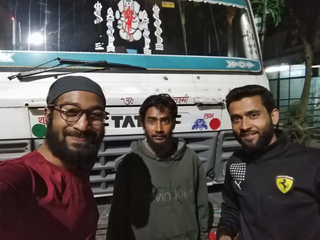 From cycling to hitchhiking: Shairik with the truck drivers who made it possible