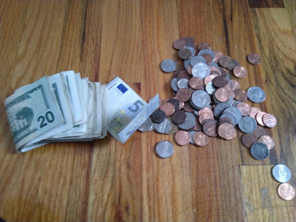 loose change from busking