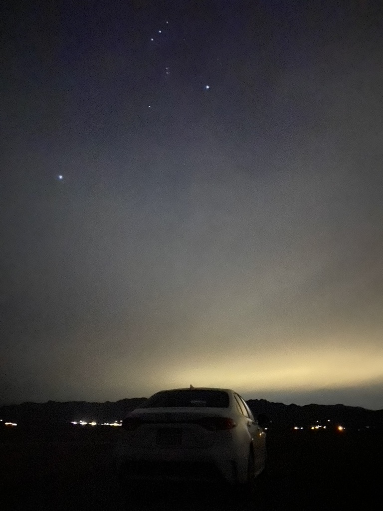 Car Camping under stars at BLM Joshua Tree