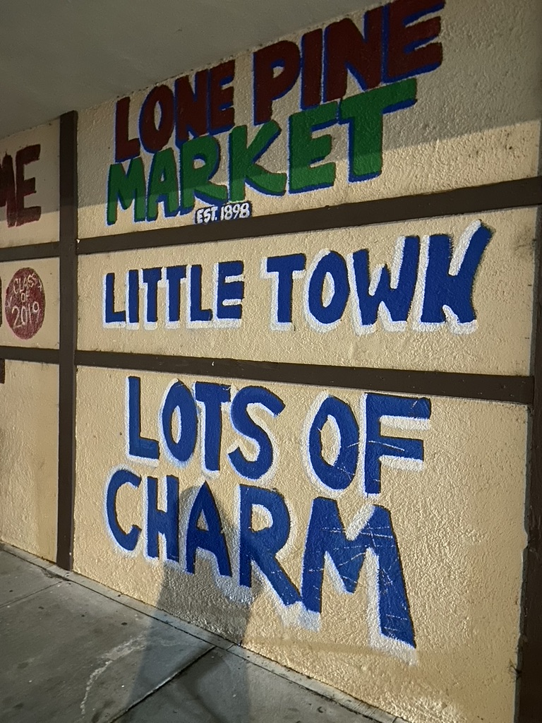 Graffiti in Lone Pine, a stop on the road trip through California